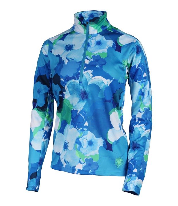 KA367P - Shift II Print - Women's 1/4 Zip Base Layer Karbon