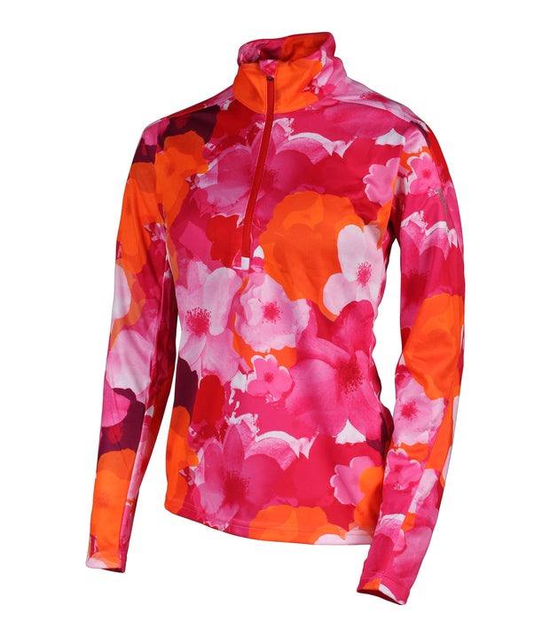 KA367P - Shift II Print - Women's 1/4 Zip Base Layer Karbon